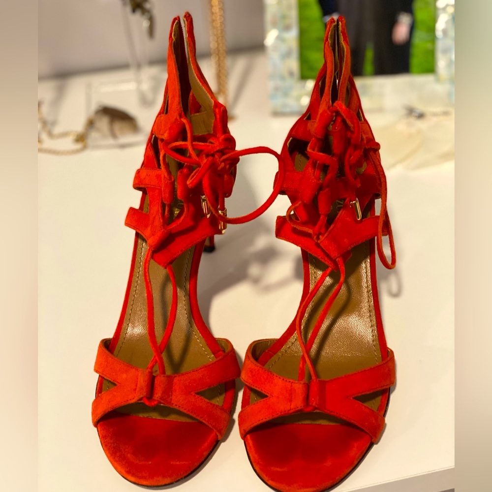 Aquazurra open toe Sandles- worn twice! Like new